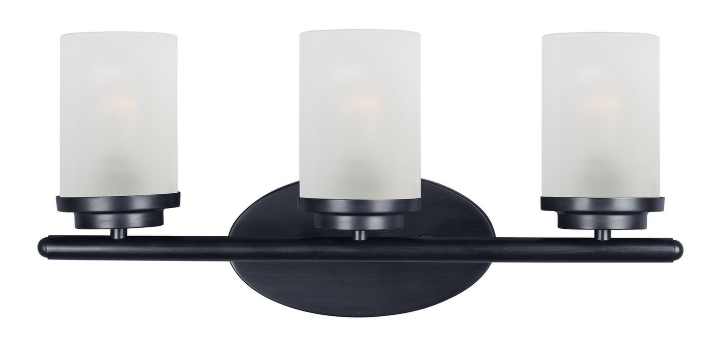 Maxim 10213FTBK Three Light Bath Vanity, Black