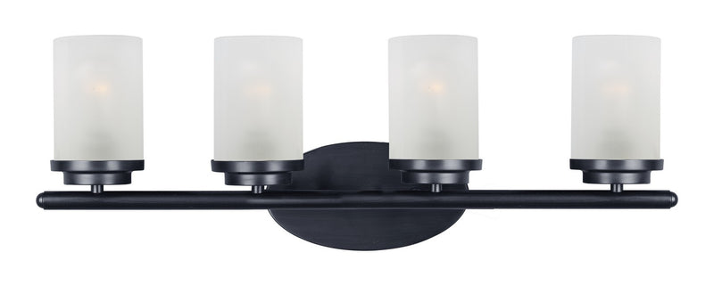 Maxim 10214FTBK Four Light Bath Vanity, Black