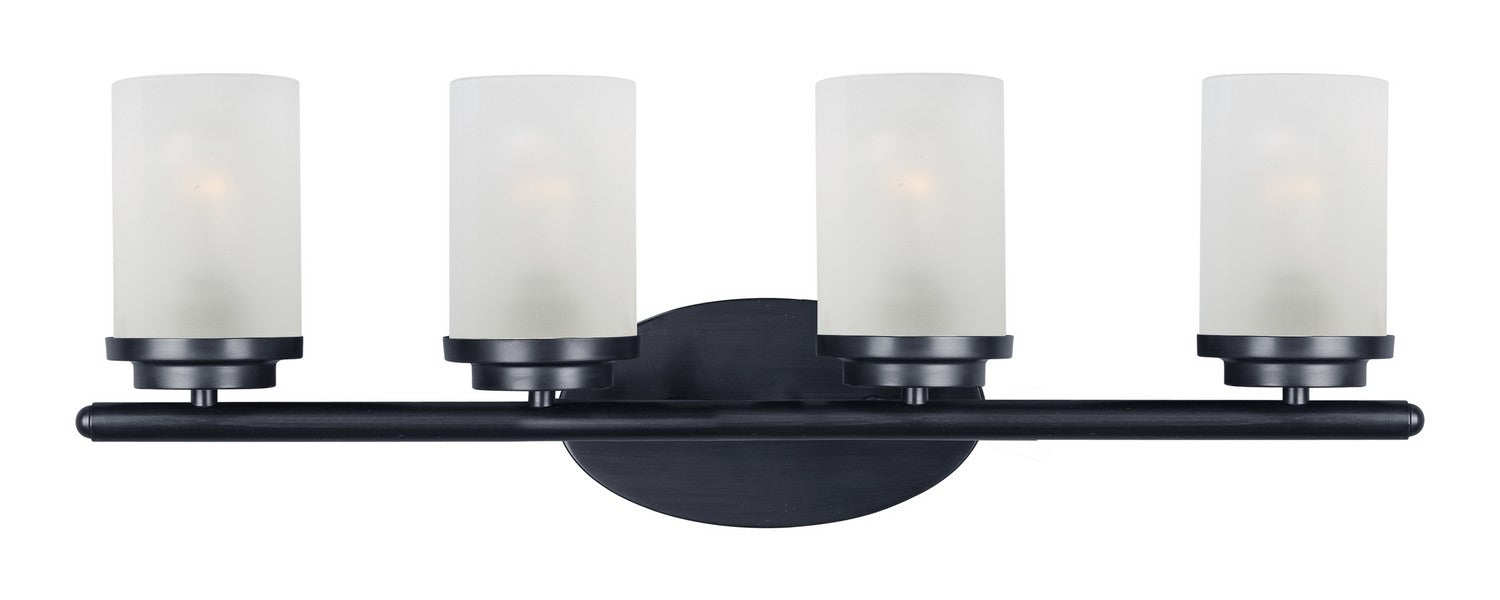 Maxim 10214FTBK Four Light Bath Vanity, Black