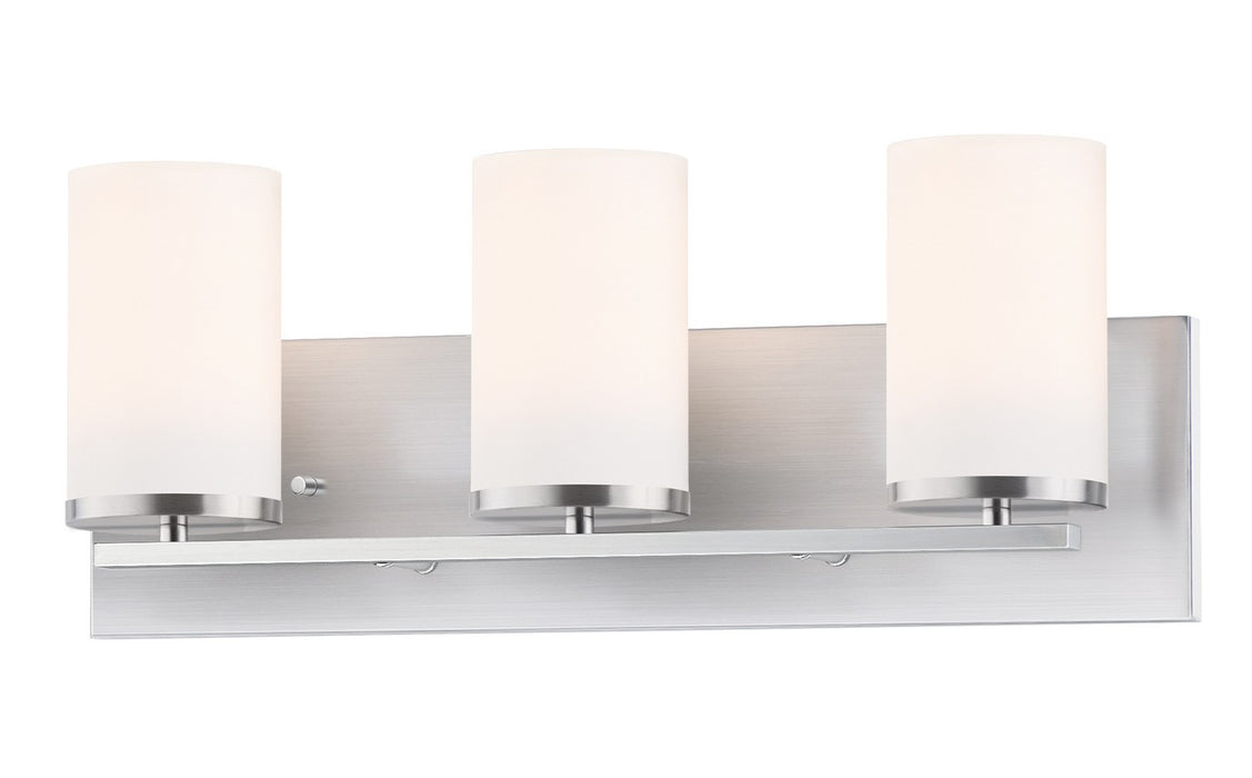 Maxim 10283SWSN Three Light Bath Vanity, Satin Nickel