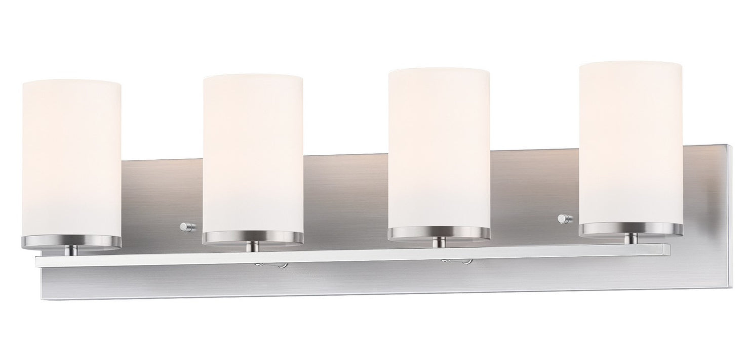 Maxim 10284SWSN Four Light Bath Vanity, Satin Nickel