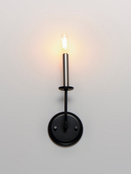 Maxim 10321BKSN One Light Wall Sconce, Black / Satin Nickel