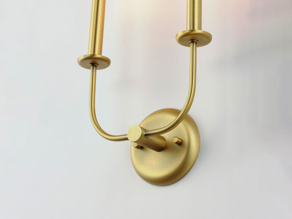 Maxim 10322SBR Two Light Wall Sconce, Satin Brass