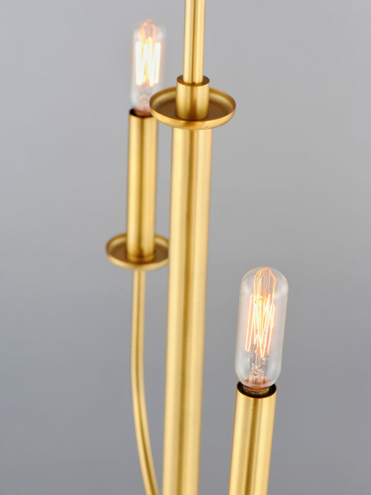 Maxim 10324SBR Four Light Chandelier, Satin Brass