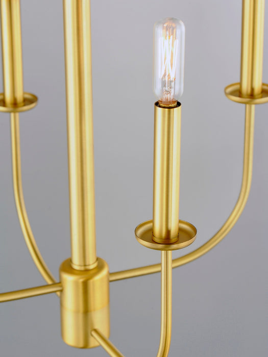 Maxim 10324SBR Four Light Chandelier, Satin Brass