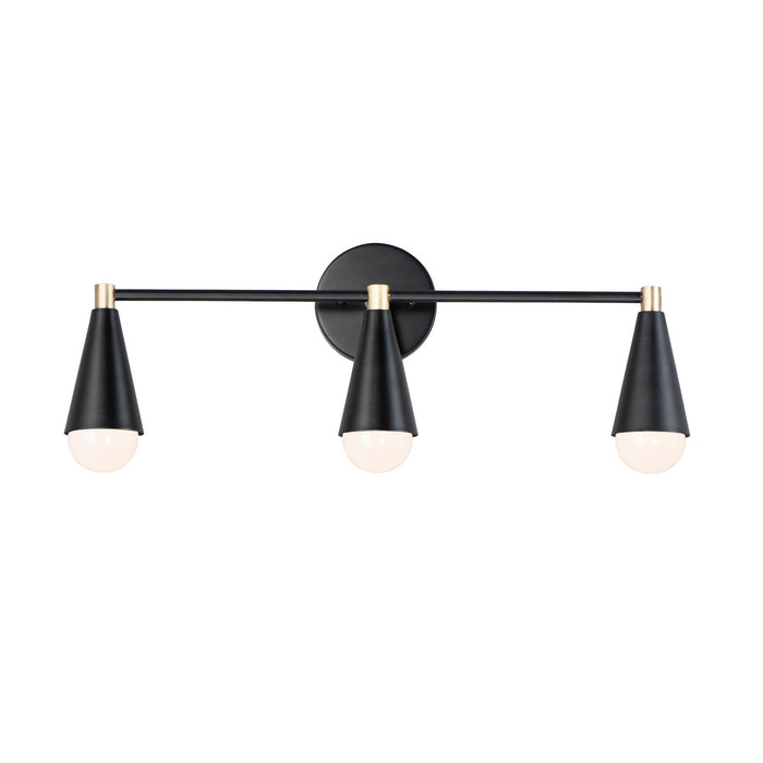Maxim 11263BKSBR/BUL LED Bath Vanity, Black / Satin Brass