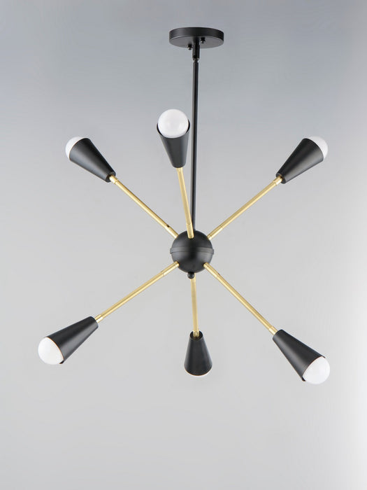 Maxim 11266BKSBR/BUL LED Pendant, Black / Satin Brass
