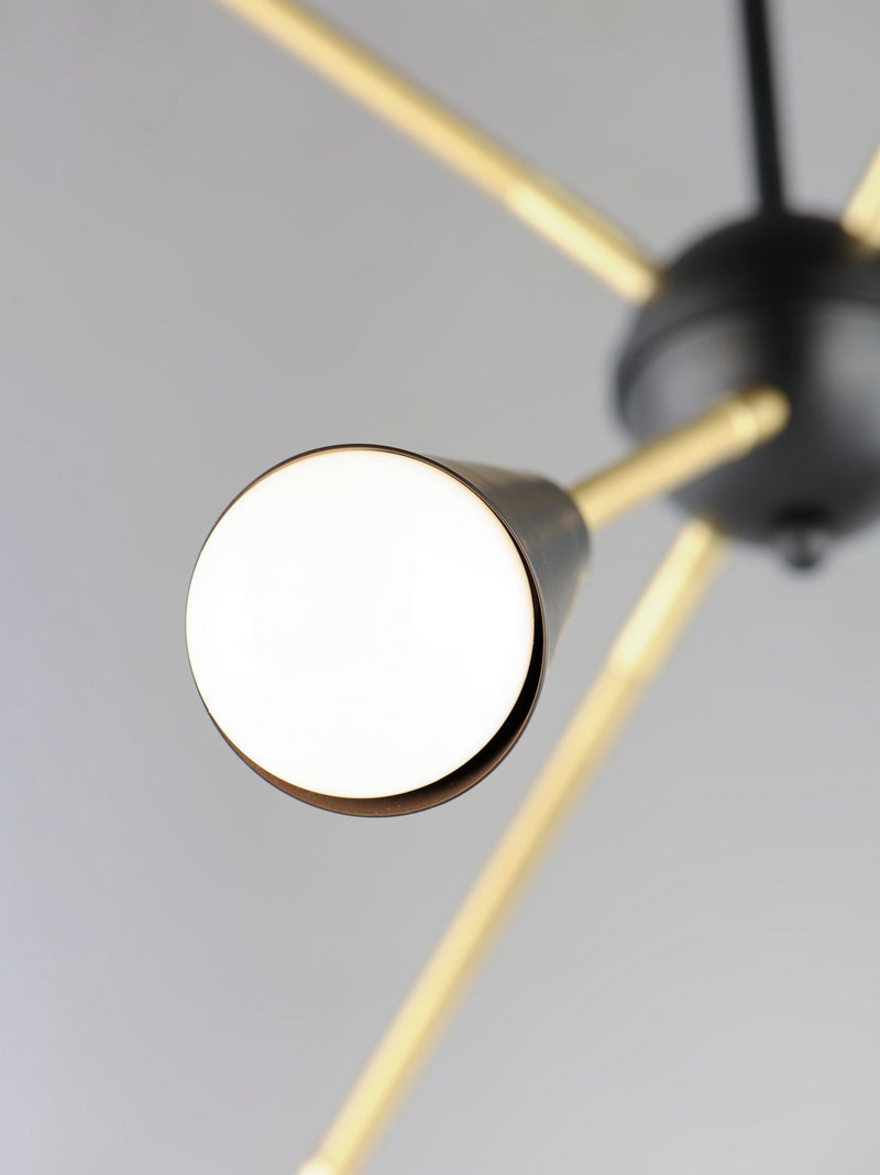 Maxim 11266BKSBR/BUL LED Pendant, Black / Satin Brass
