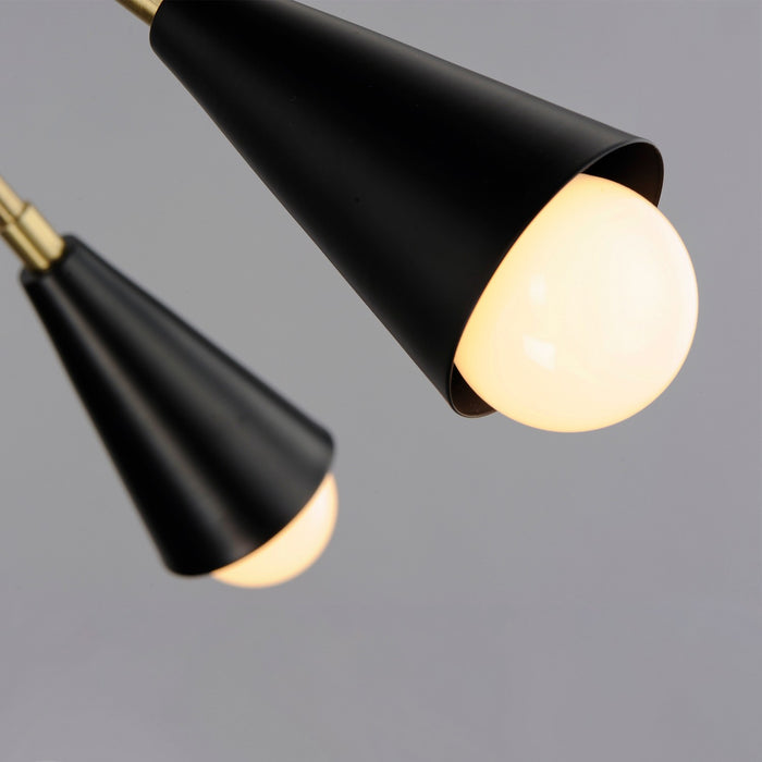 Maxim 11268BKSBR Ten Light Pendant, Black / Satin Brass