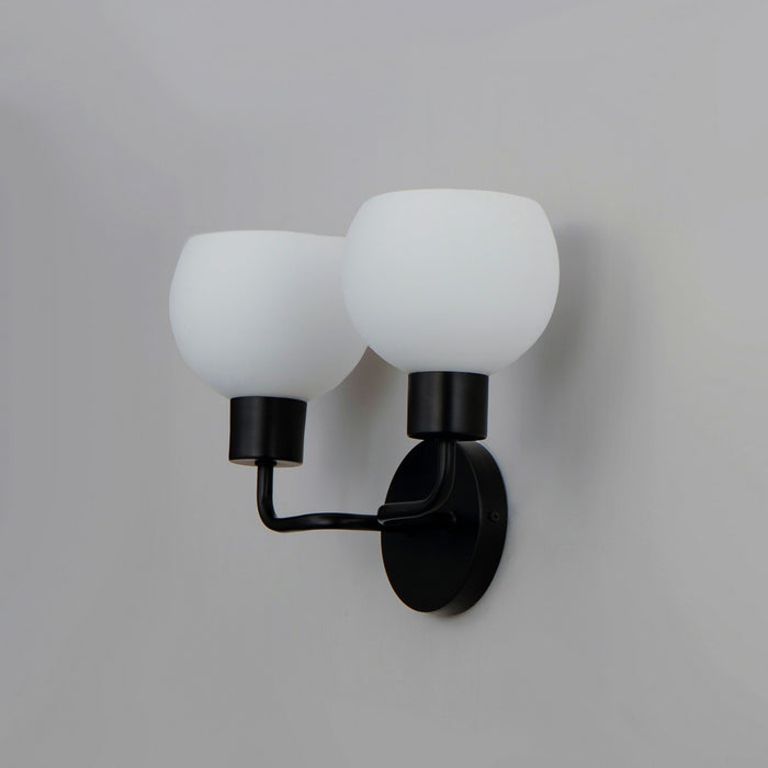 Maxim 11272SWBK Two Light Wall Sconce, Black
