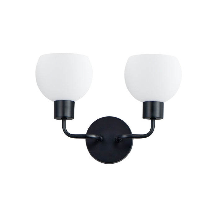 Maxim 11272SWBK Two Light Wall Sconce, Black