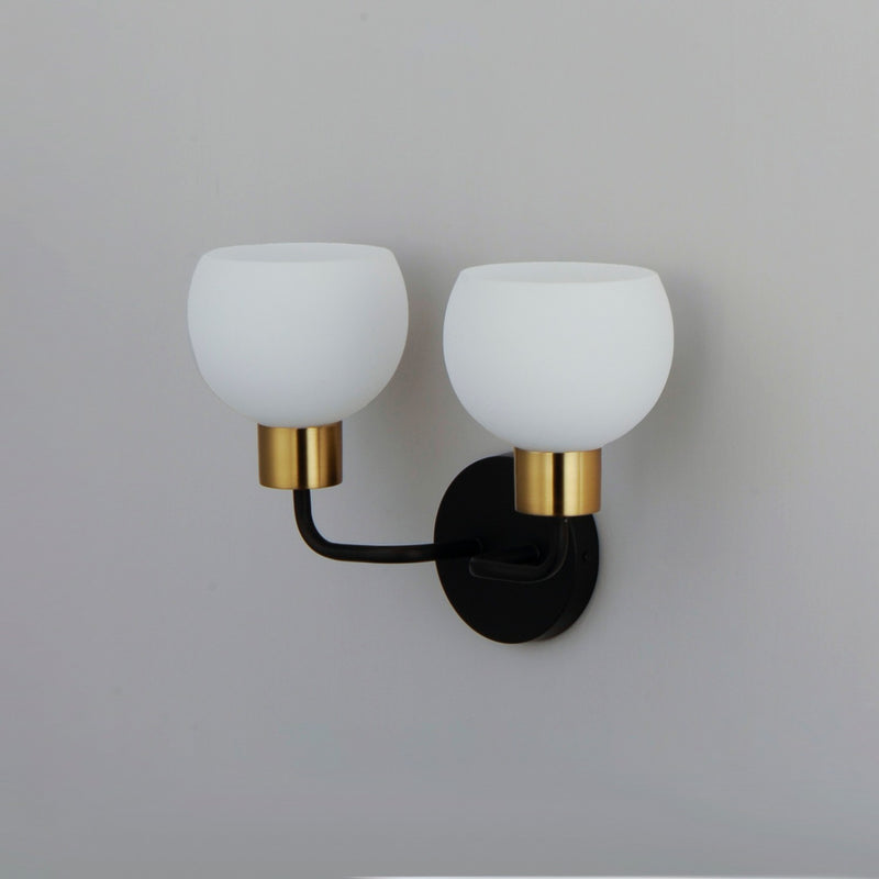 Maxim 11272SWBZSBR Two Light Wall Sconce, Bronze / Satin Brass