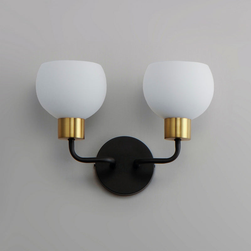 Maxim 11272SWBZSBR Two Light Wall Sconce, Bronze / Satin Brass