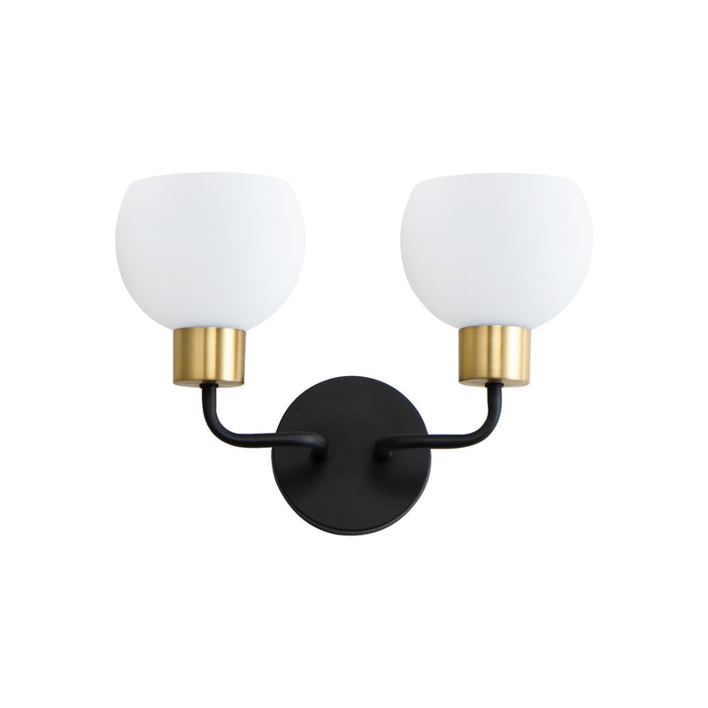 Maxim 11272SWBZSBR Two Light Wall Sconce, Bronze / Satin Brass