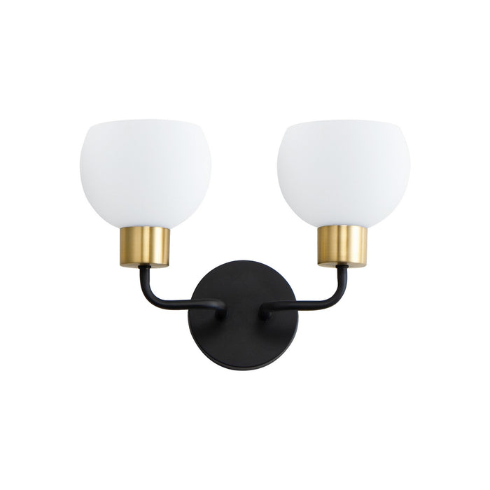 Maxim 11272SWBZSBR Two Light Wall Sconce, Bronze / Satin Brass