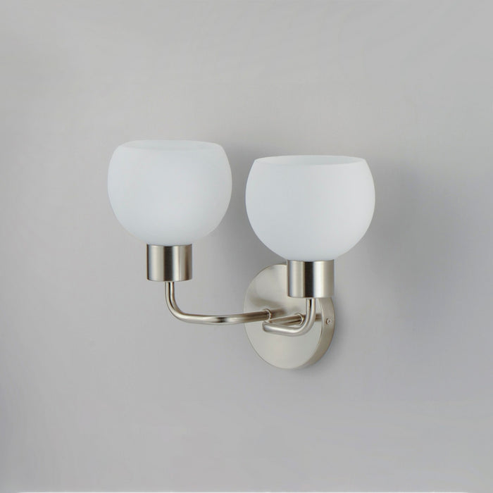 Maxim 11272SWSN Two Light Wall Sconce, Satin Nickel