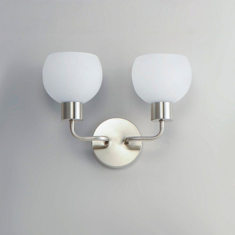 Maxim 11272SWSN Two Light Wall Sconce, Satin Nickel