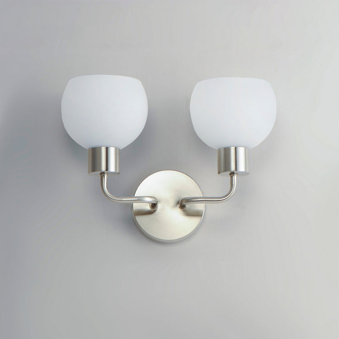 Maxim 11272SWSN Two Light Wall Sconce, Satin Nickel