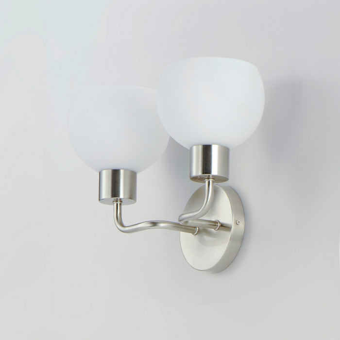 Maxim 11272SWSN Two Light Wall Sconce, Satin Nickel