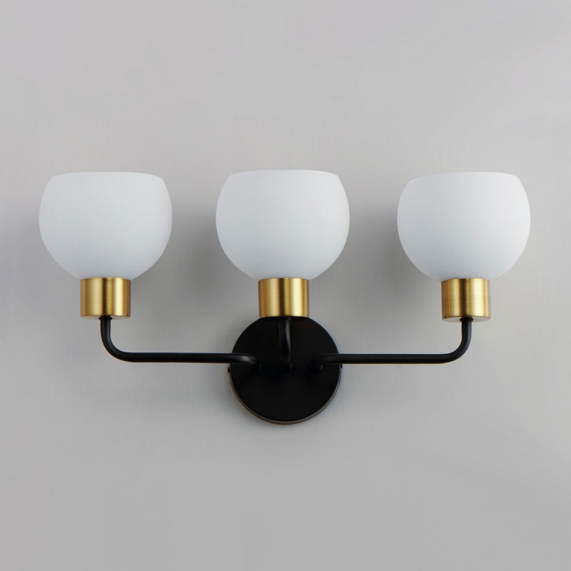 Maxim 11273SWBZSBR Three Light Bath Vanity, Bronze / Satin Brass