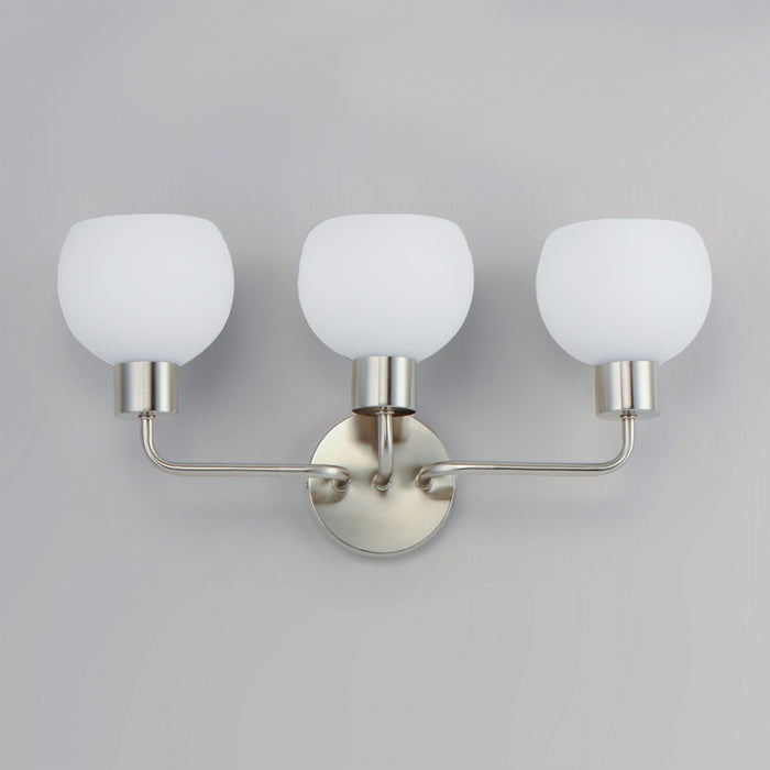 Maxim 11273SWSN Three Light Bath Vanity, Satin Nickel