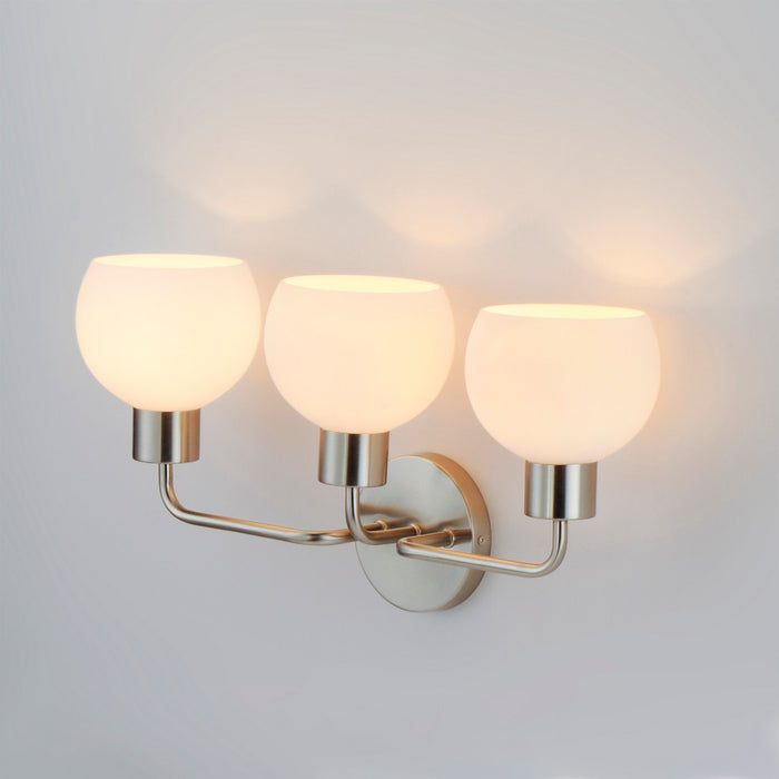 Maxim 11273SWSN Three Light Bath Vanity, Satin Nickel