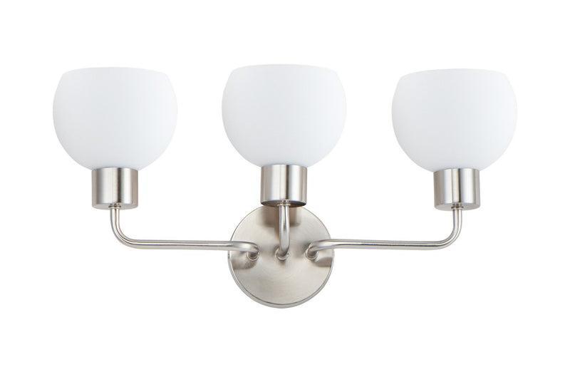 Maxim 11273SWSN Three Light Bath Vanity, Satin Nickel