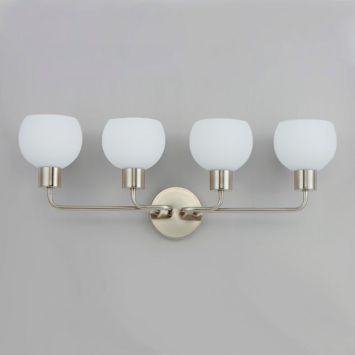 Maxim 11274SWSN Four Light Bath Vanity, Satin Nickel