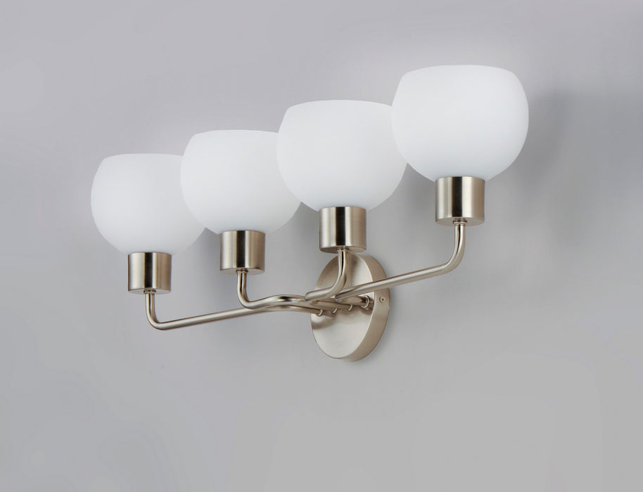 Maxim 11274SWSN Four Light Bath Vanity, Satin Nickel