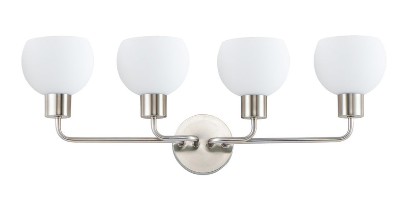 Maxim 11274SWSN Four Light Bath Vanity, Satin Nickel