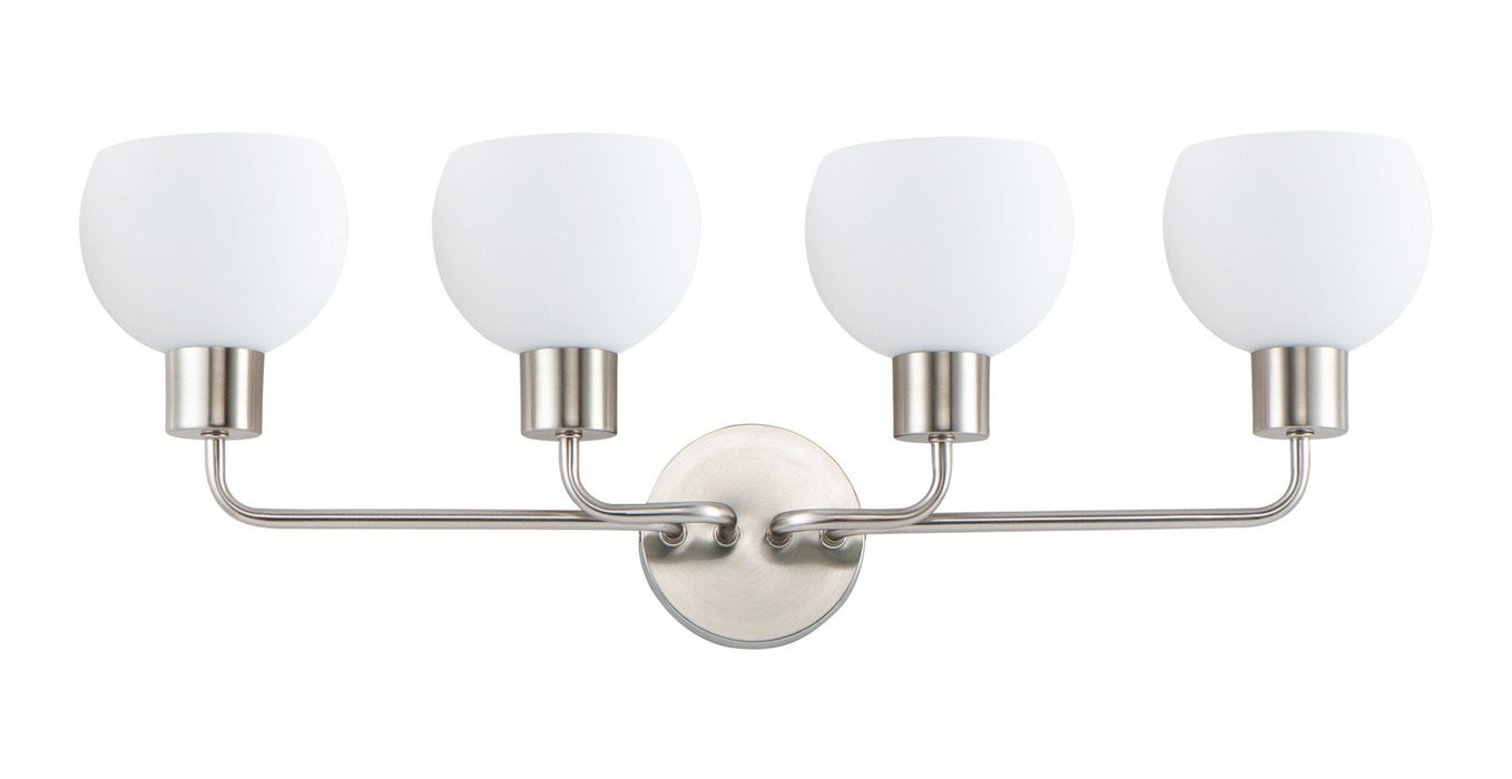 Maxim 11274SWSN Four Light Bath Vanity, Satin Nickel