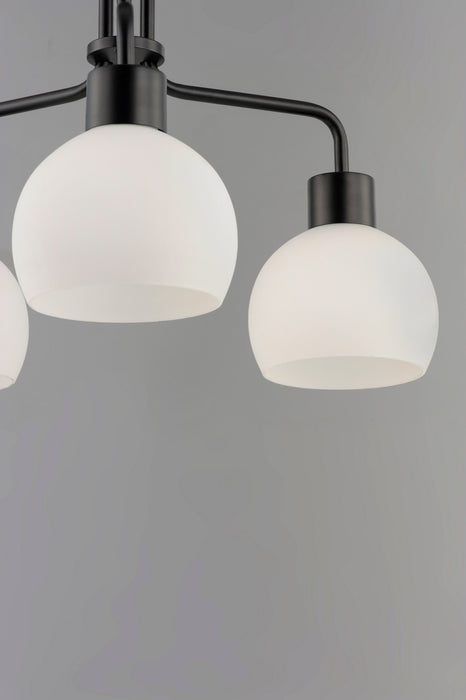 Maxim 11276SWBK Three Light Chandelier, Black