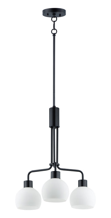 Maxim 11276SWBK Three Light Chandelier, Black