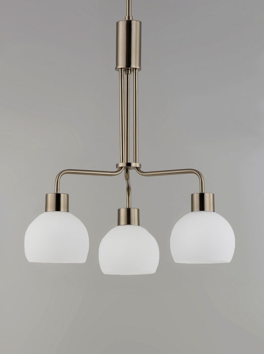 Maxim 11276SWSN Three Light Chandelier, Satin Nickel