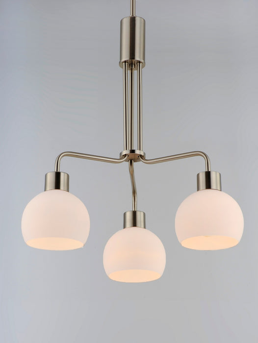 Maxim 11276SWSN Three Light Chandelier, Satin Nickel