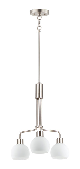 Maxim 11276SWSN Three Light Chandelier, Satin Nickel