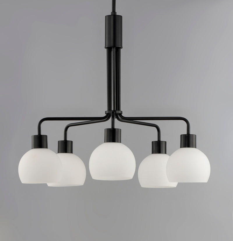 Maxim 11277SWBK Five Light Chandelier, Black