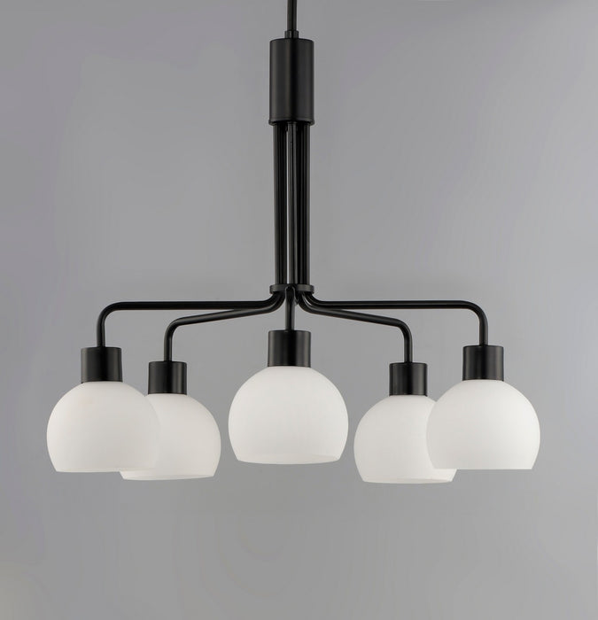 Maxim 11277SWBK Five Light Chandelier, Black