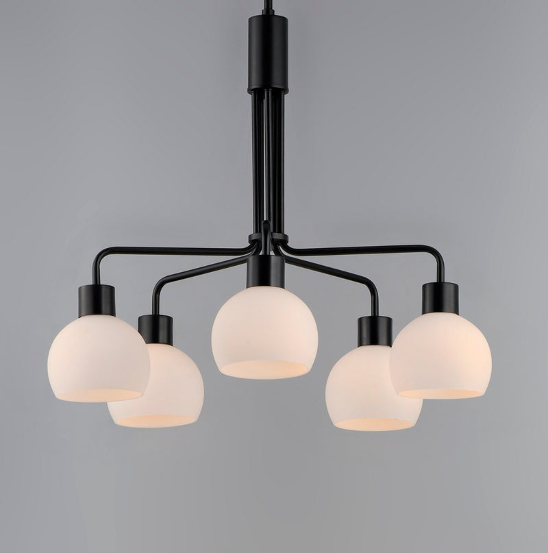 Maxim 11277SWBK Five Light Chandelier, Black