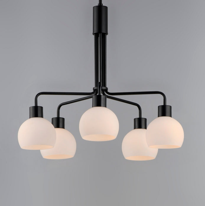 Maxim 11277SWBK Five Light Chandelier, Black