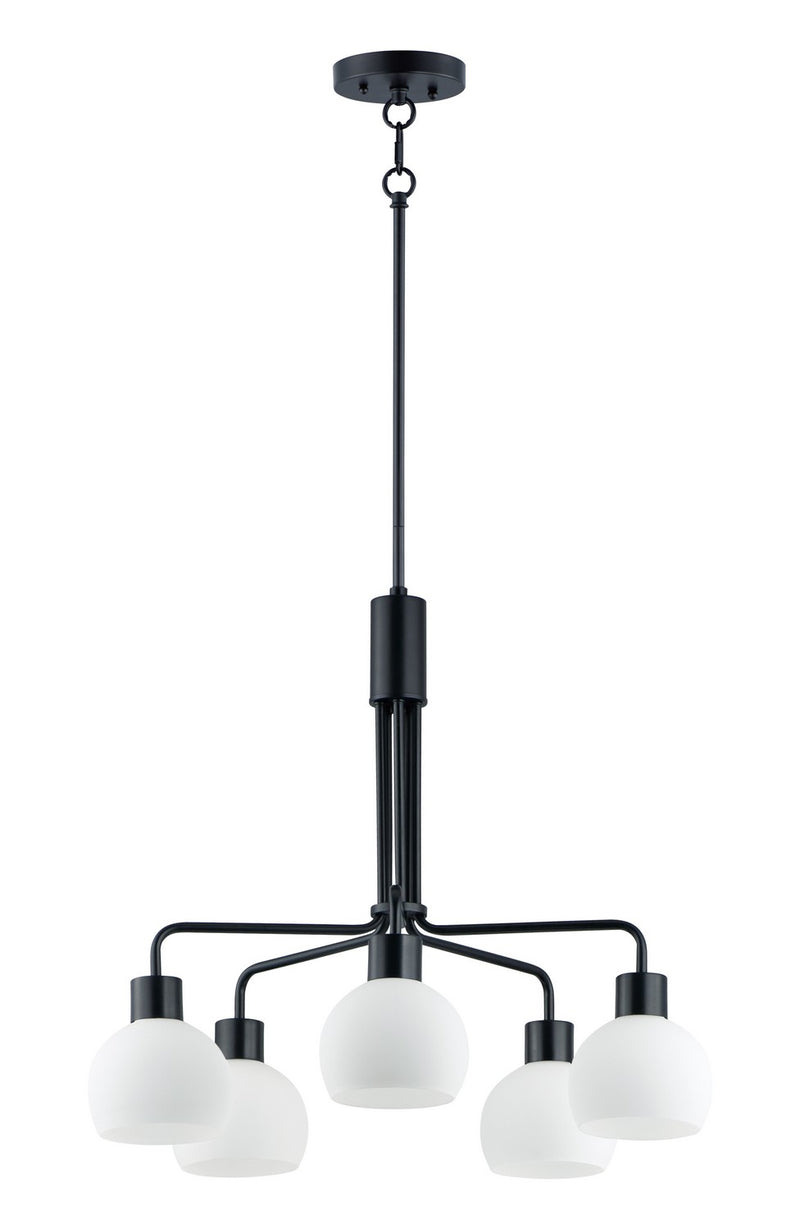 Maxim 11277SWBK Five Light Chandelier, Black
