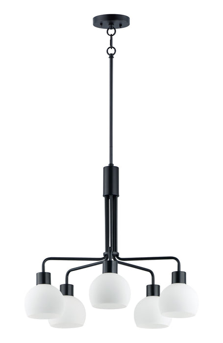 Maxim 11277SWBK Five Light Chandelier, Black