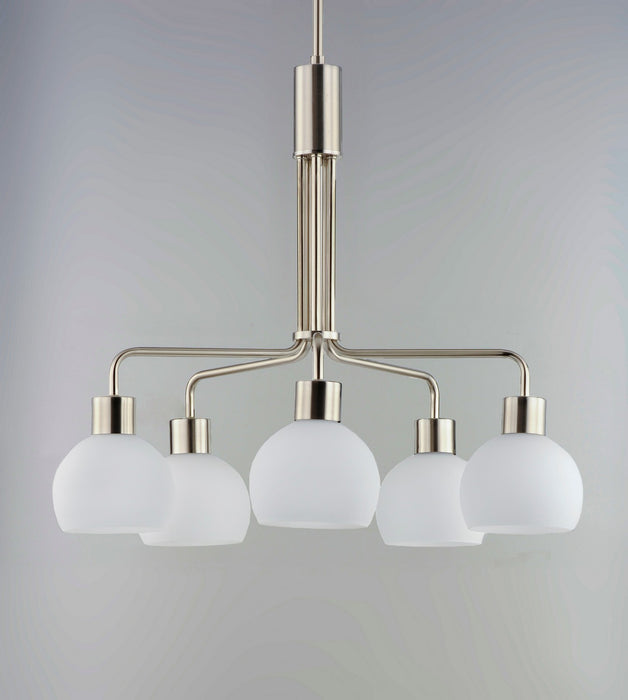 Maxim 11277SWSN Five Light Chandelier, Satin Nickel