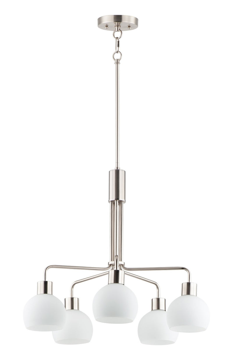 Maxim 11277SWSN Five Light Chandelier, Satin Nickel
