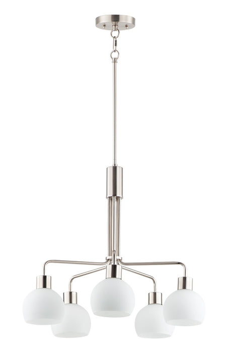 Maxim 11277SWSN Five Light Chandelier, Satin Nickel