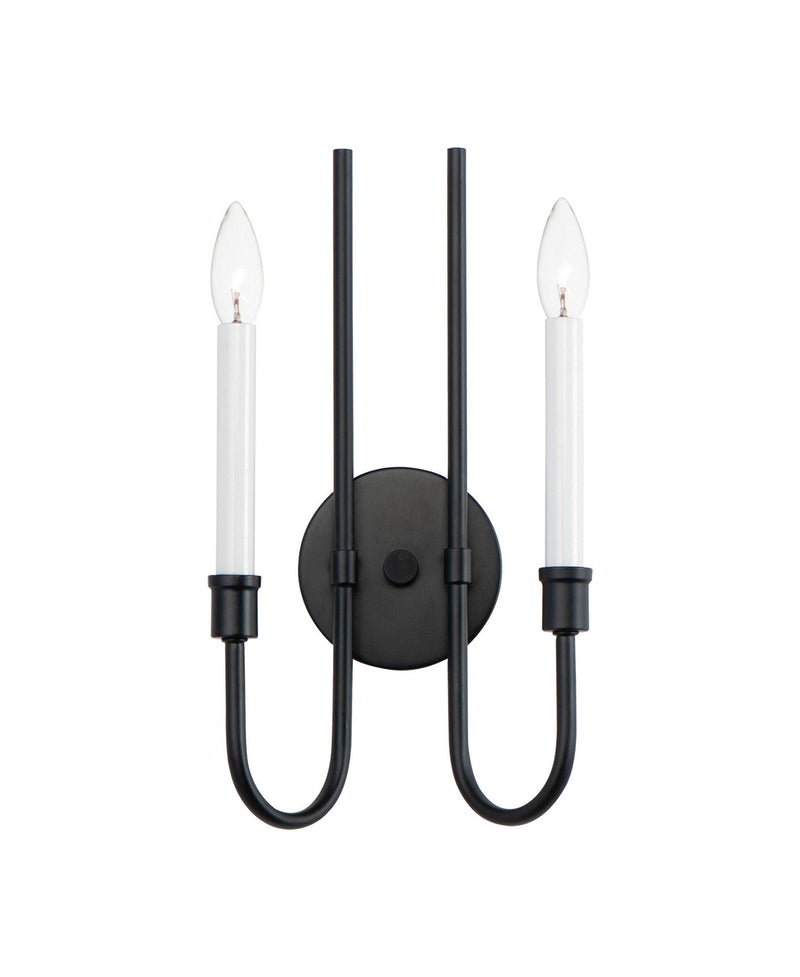 Maxim 11282BK Two Light Wall Sconce, Black