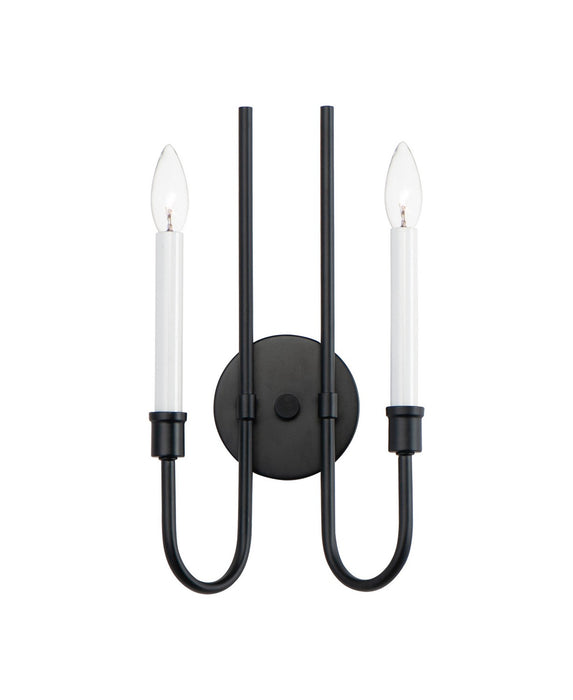 Maxim 11282BK Two Light Wall Sconce, Black