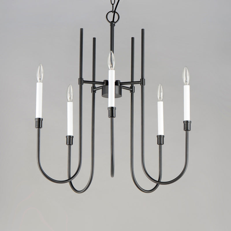 Maxim 11285BK Five Light Chandelier, Black