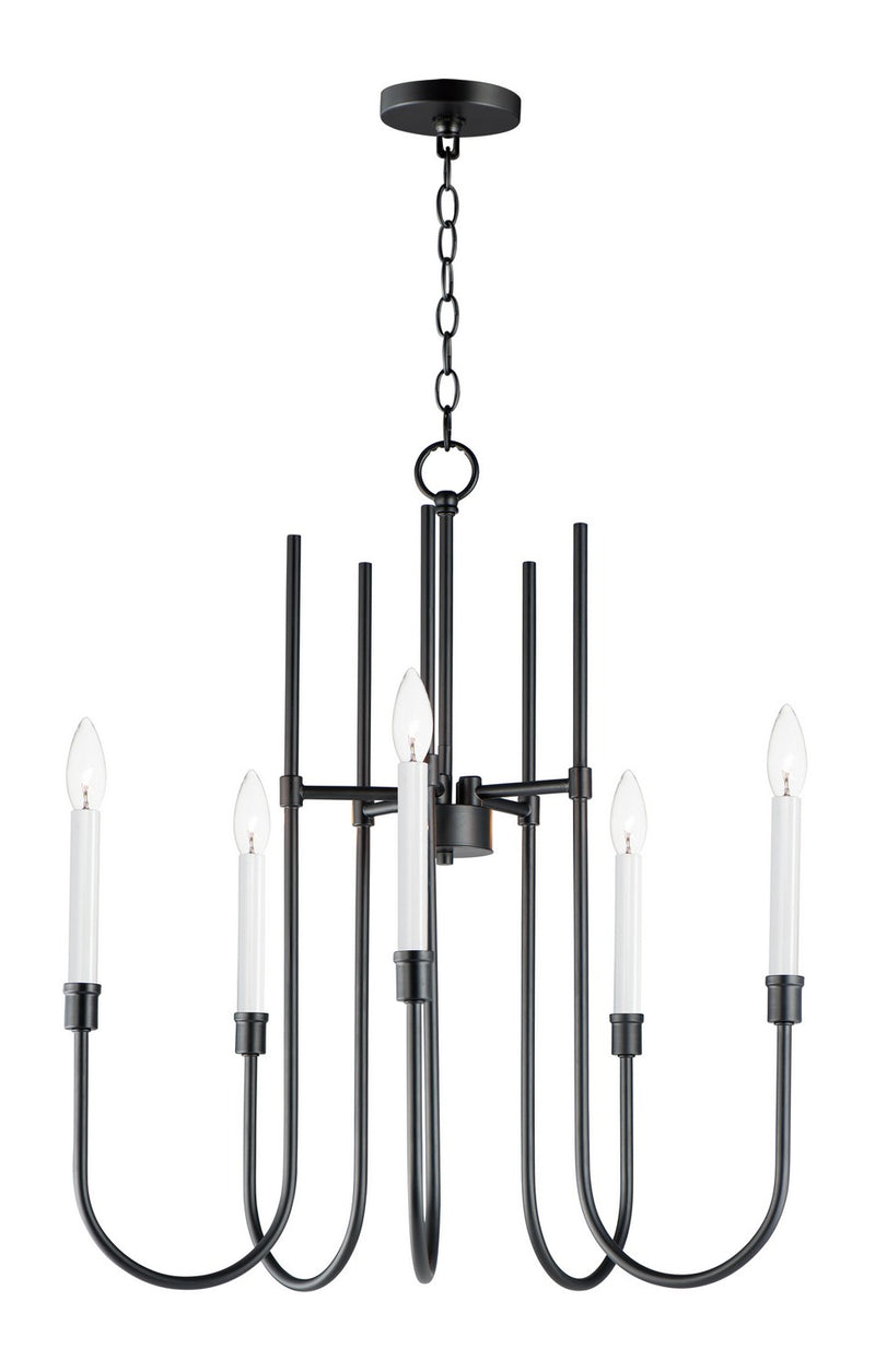 Maxim 11285BK Five Light Chandelier, Black