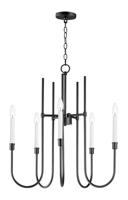 Maxim 11285BK Five Light Chandelier, Black